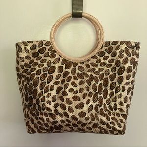 Leopard and metallic gold Tote